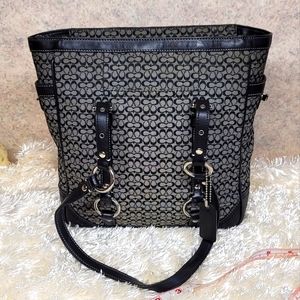 COACH signature canvas tote bag